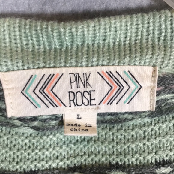 PINK ROSE Aztec Southwest Design Long Line Open Front Cardigan with Long Sleeves - Picture 14 of 16